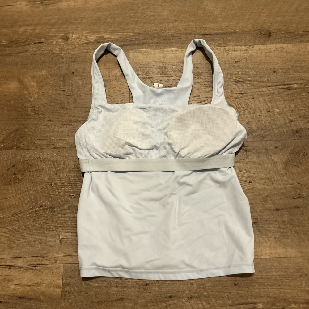 💙All in Motion Razorback Tank | Size M | Built-In Bra-Light Padding- Light Blue - Picture 4 of 4